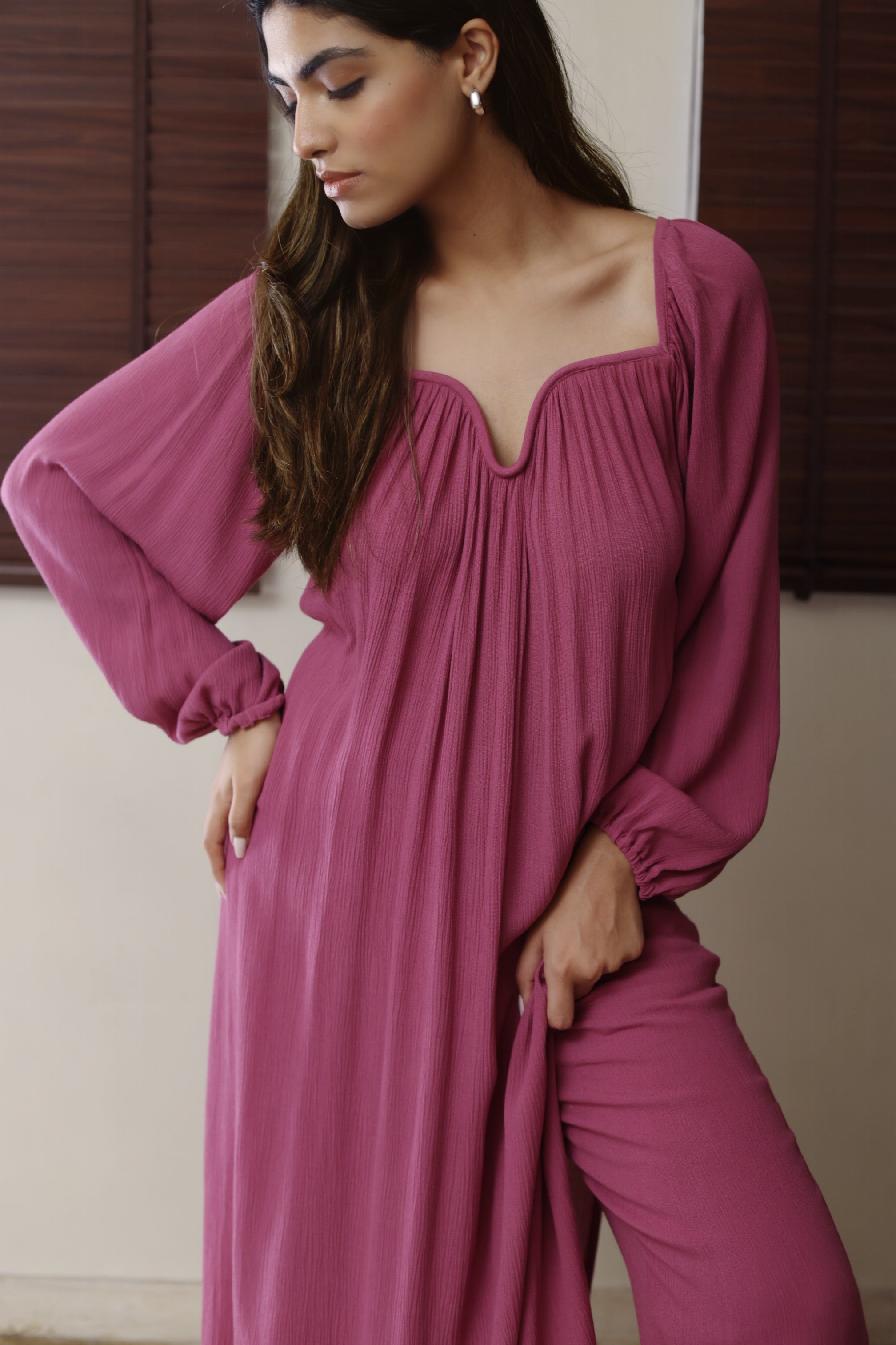 The Valentina Kurta Set  : Mauve