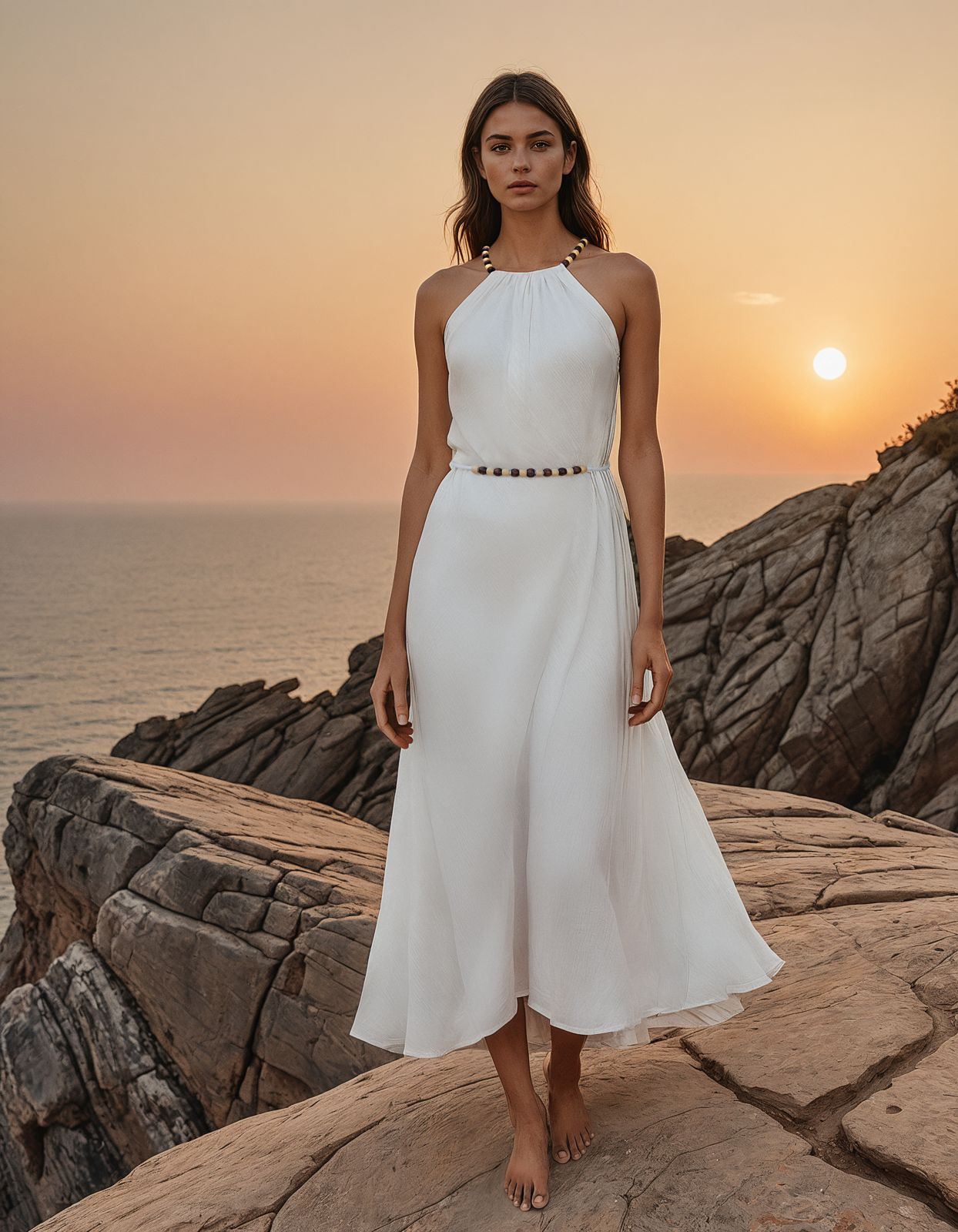 The Byron Dress : White