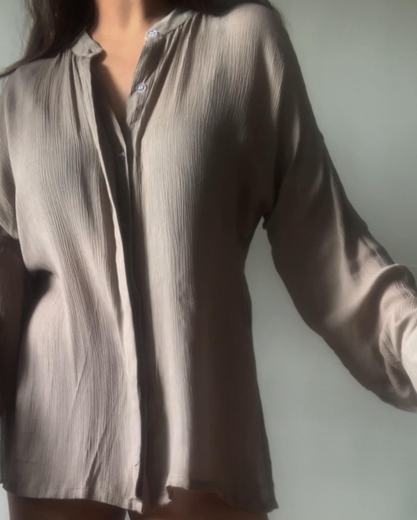 THE SEABED SHIRT : Dark Beige