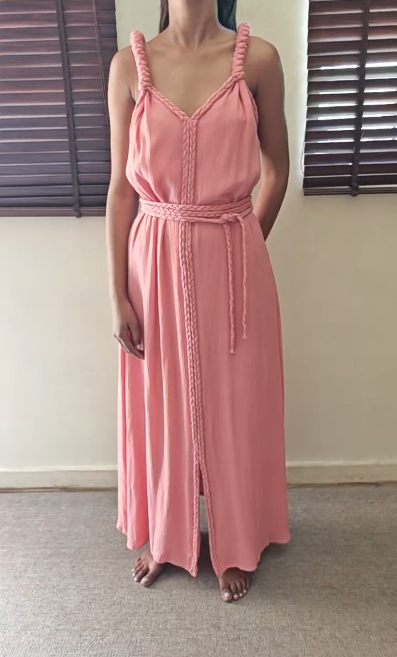 The Solara Maxi : Salmon Pink