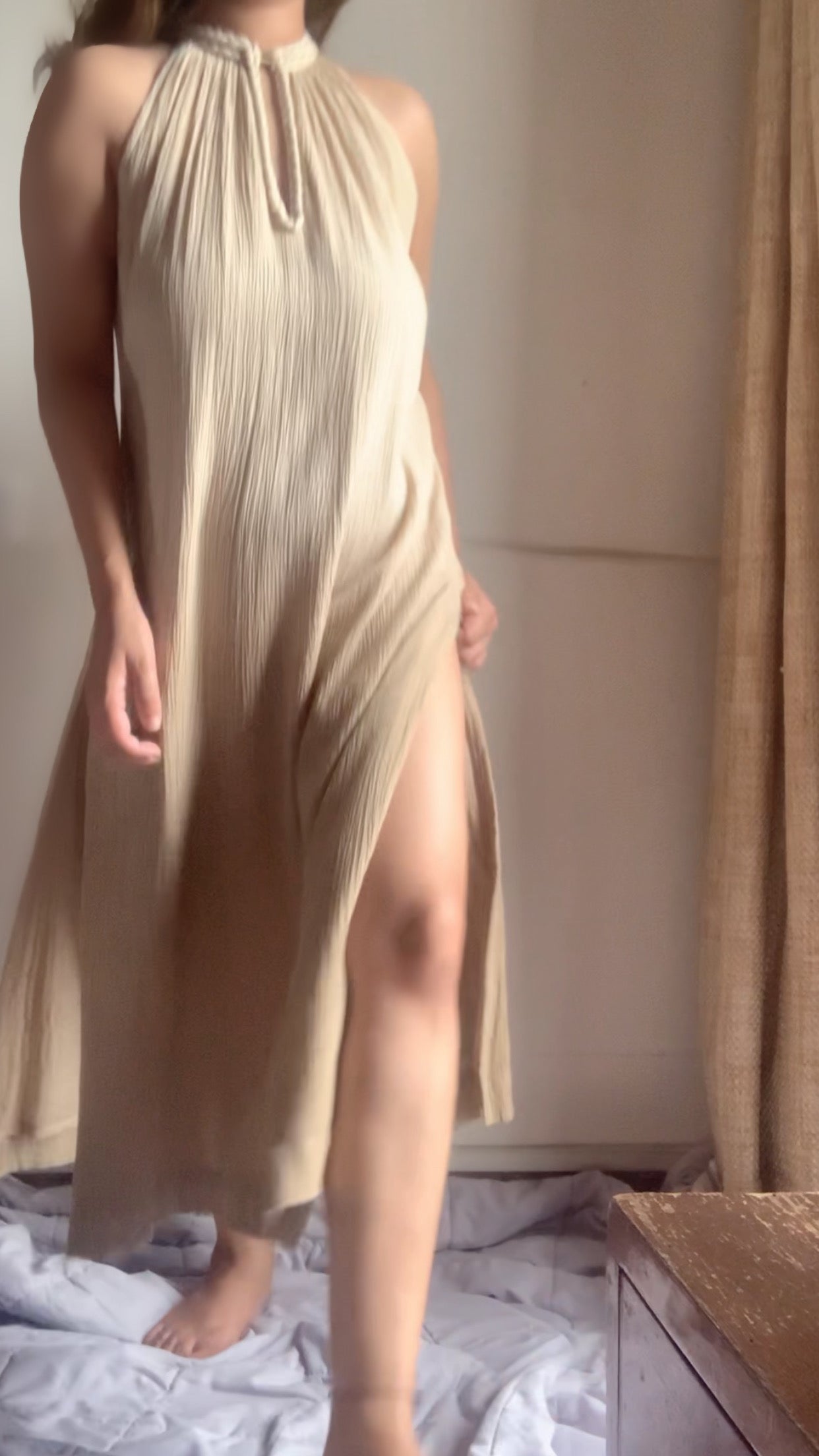 The Mira Kurta : Beige Ombré