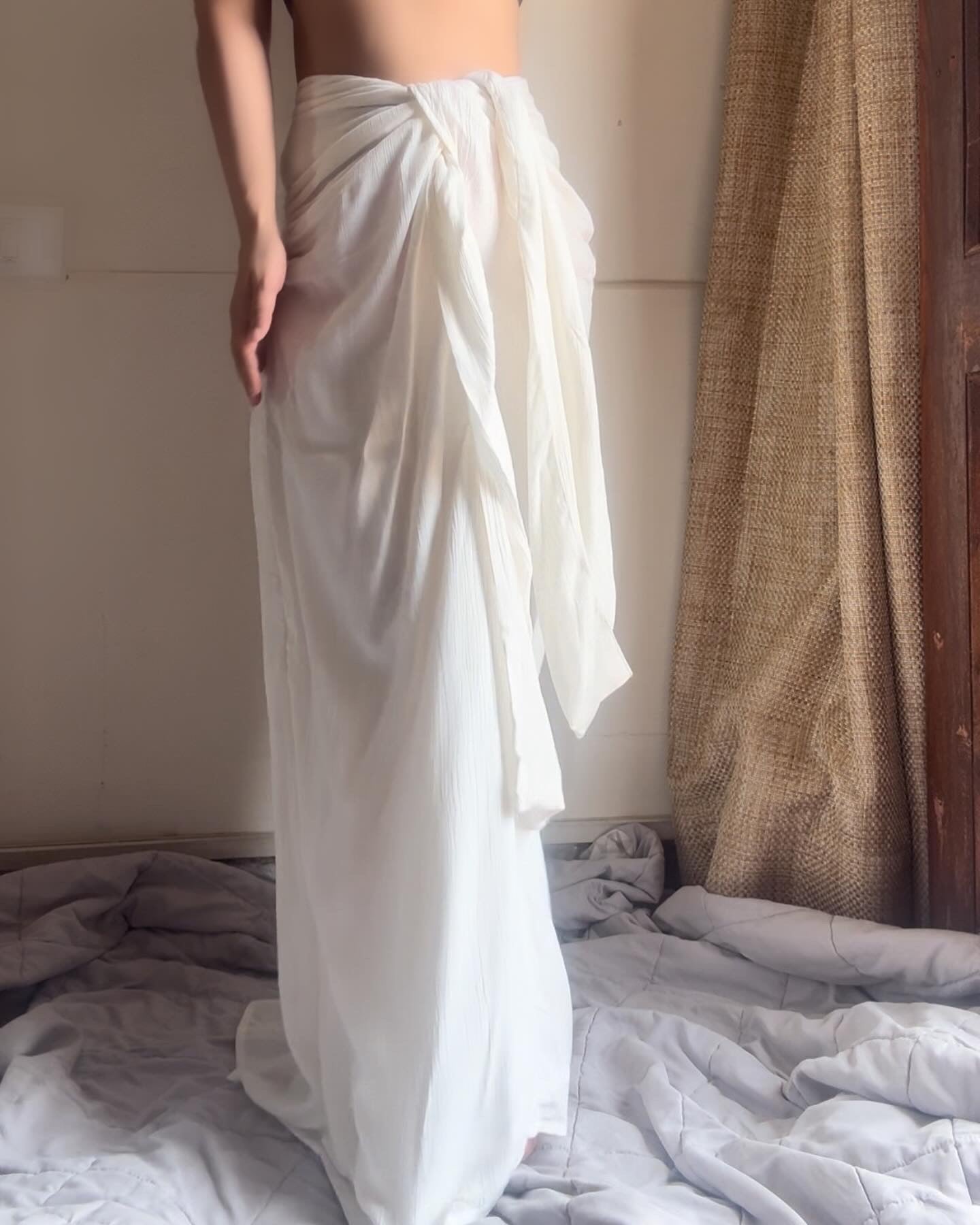 Eden Sarong Skirt : White