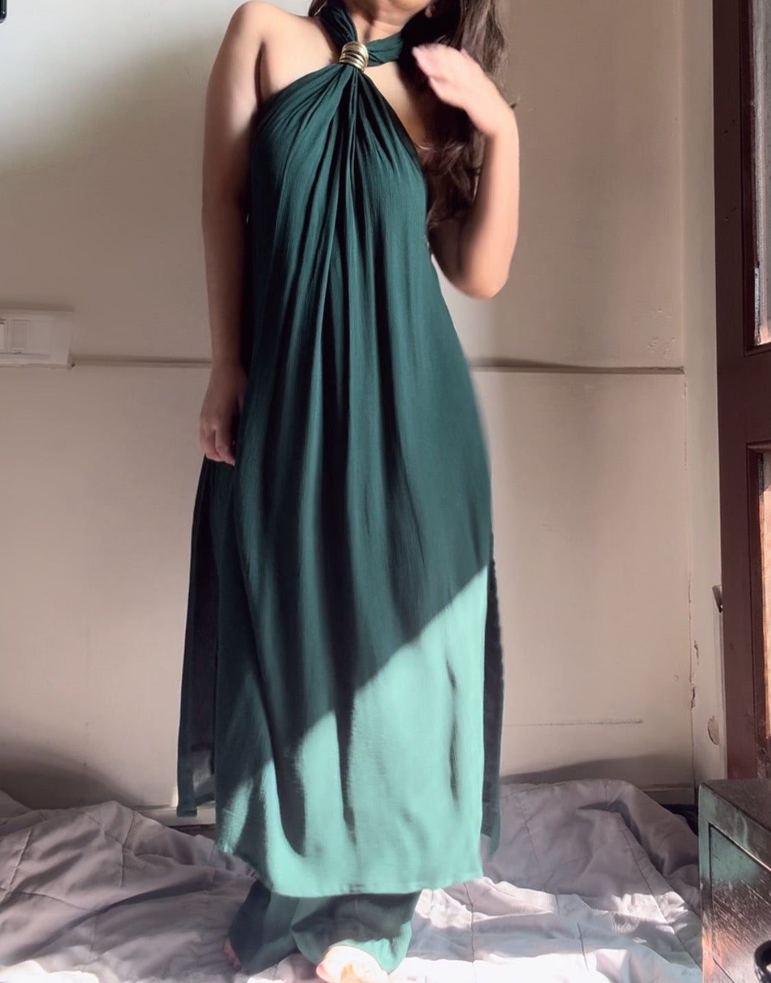 The Gloria Long Aurum : Forest Green