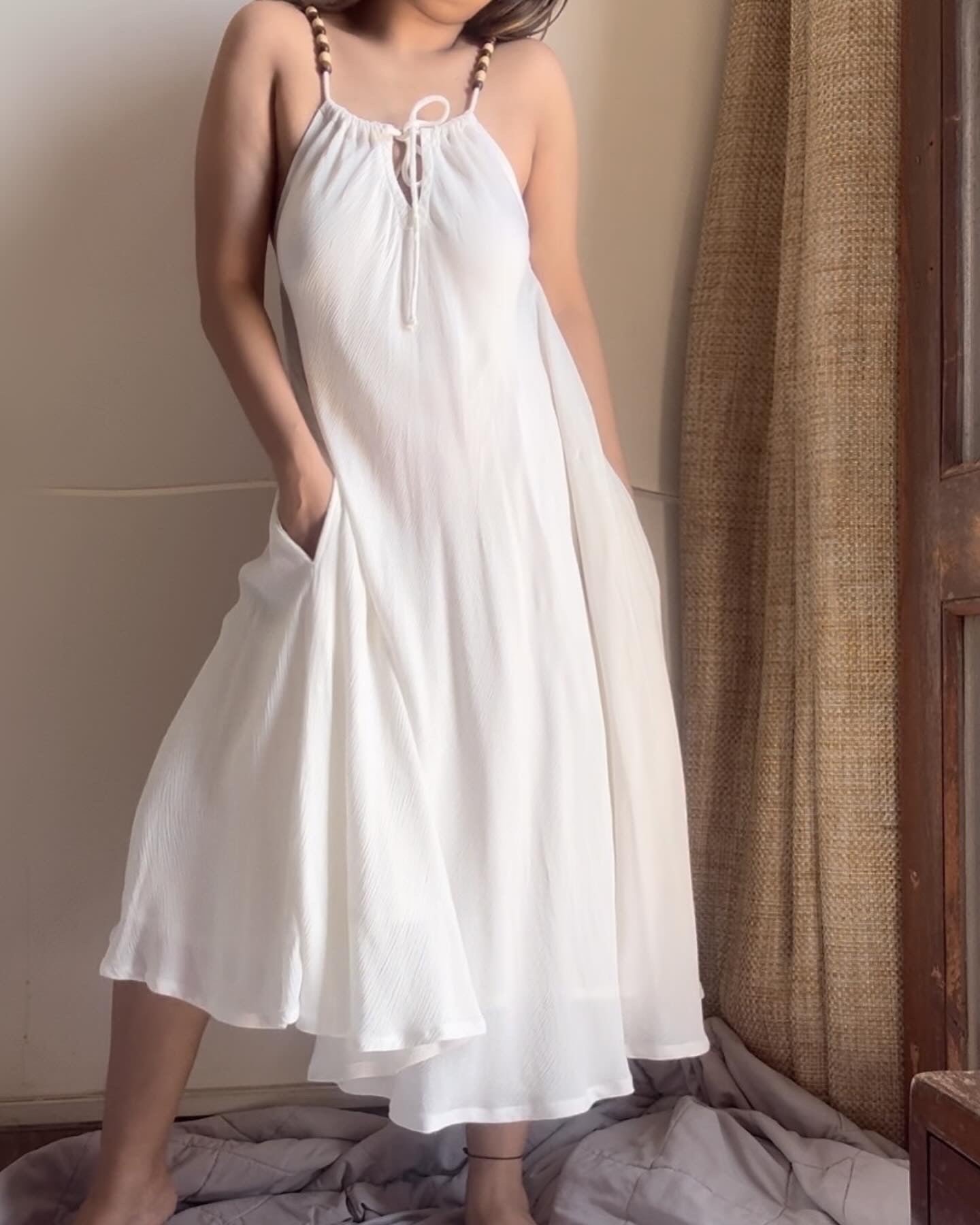 The Byron Dress : White