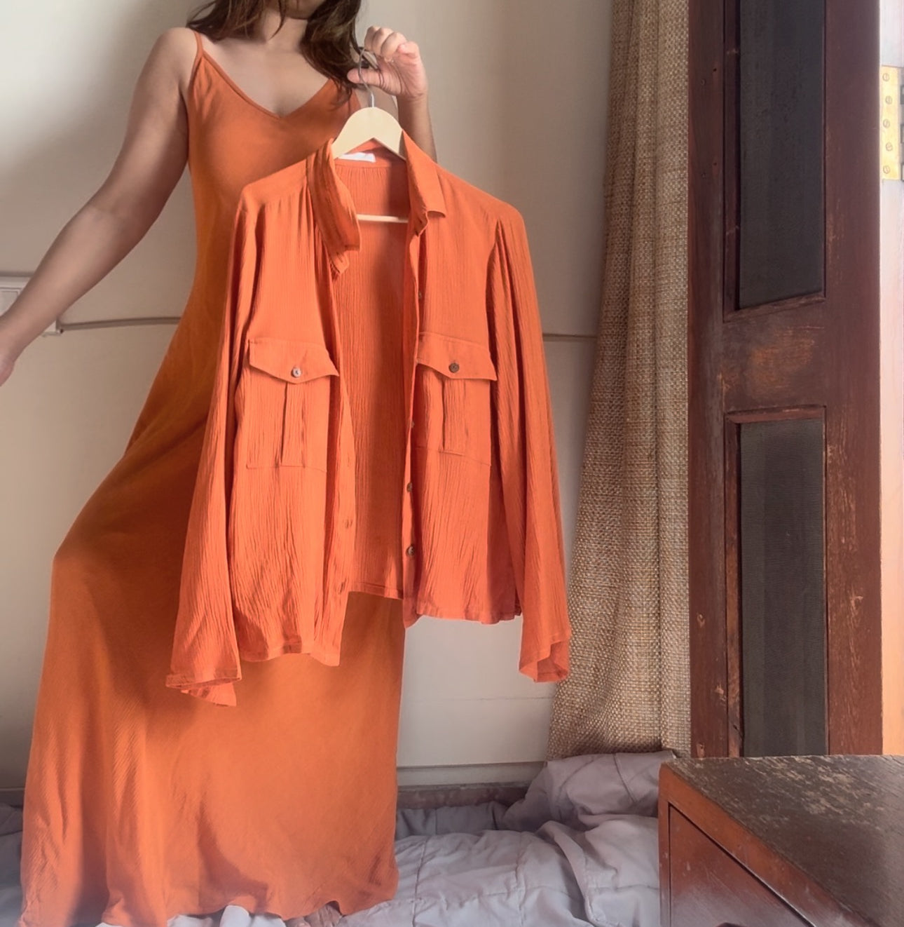 The Serenity Dress : Salmon  Orange