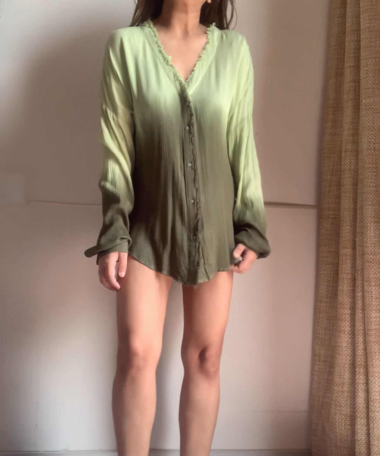 The Wavelet Shirt : Olive Ombrè