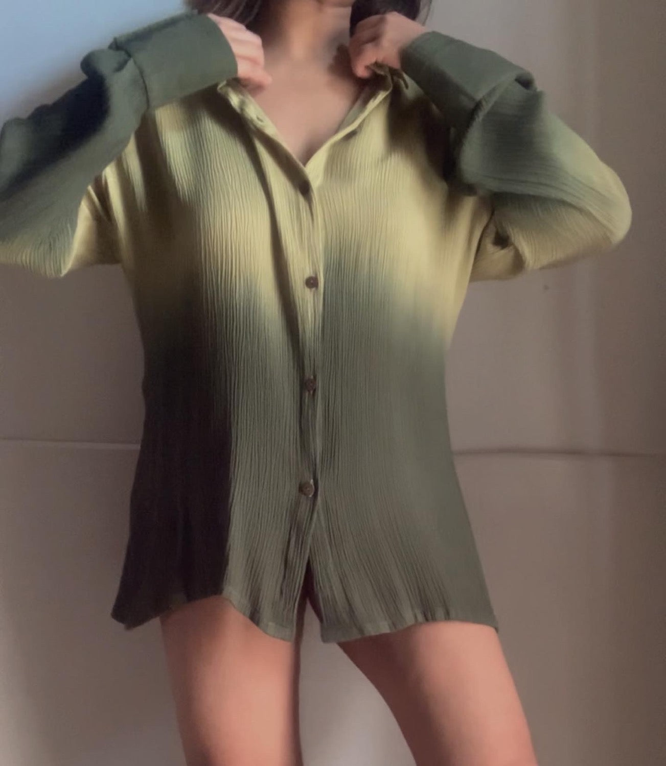 The Sand Shirt : Olive green ombré