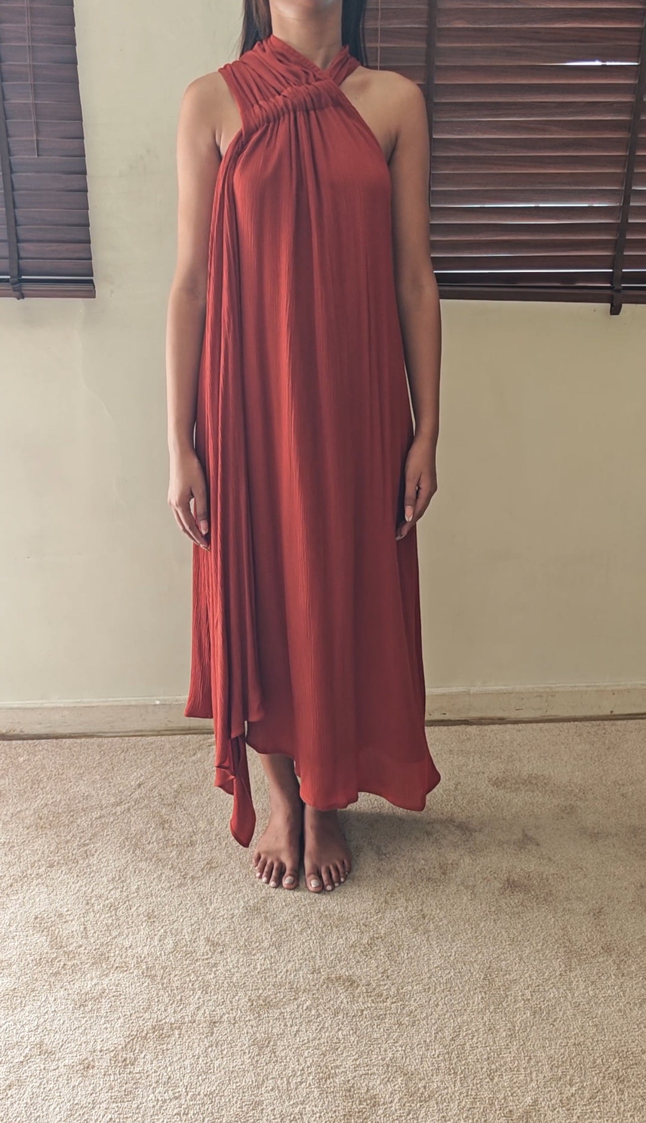 The Warm Earth Dress : Rust Orange