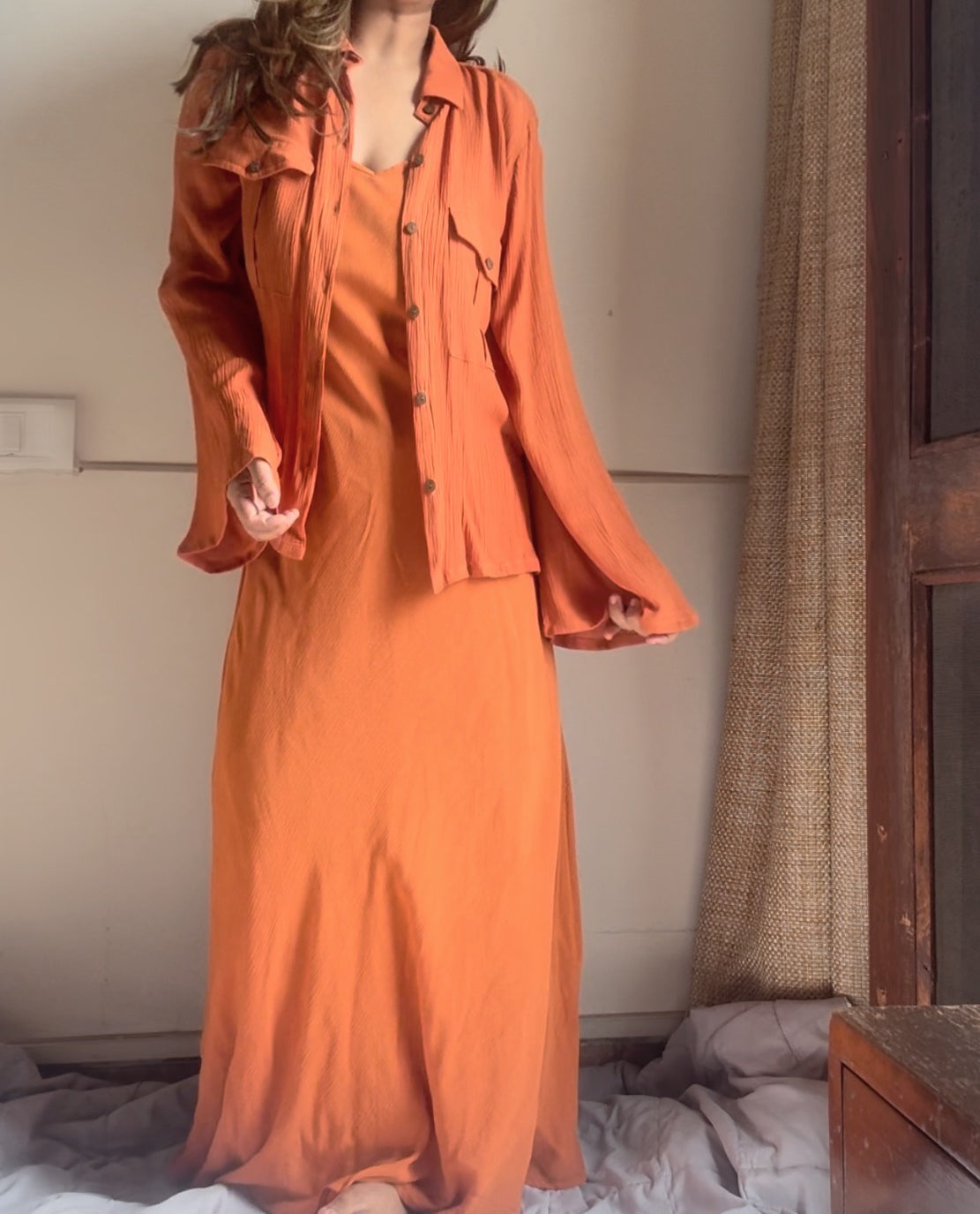 The Serenity Dress : Salmon  Orange