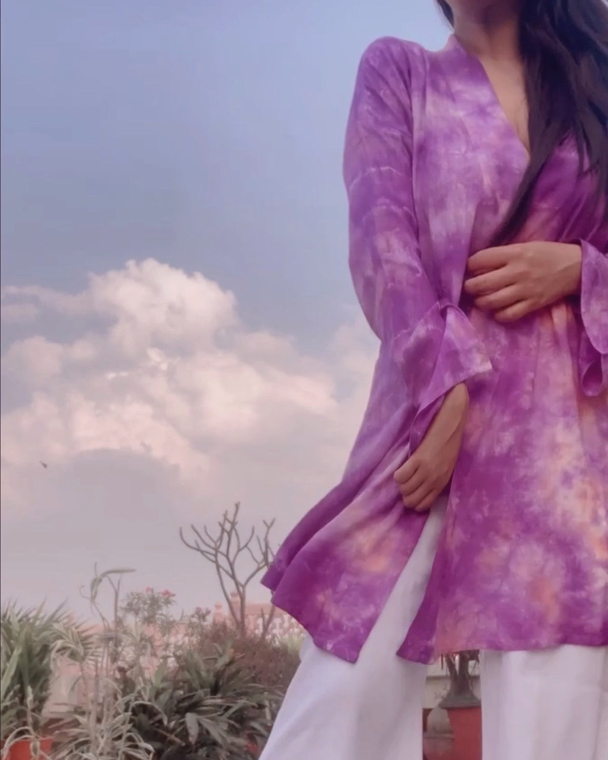 Tie Dye Robe + Soft Shell Pants