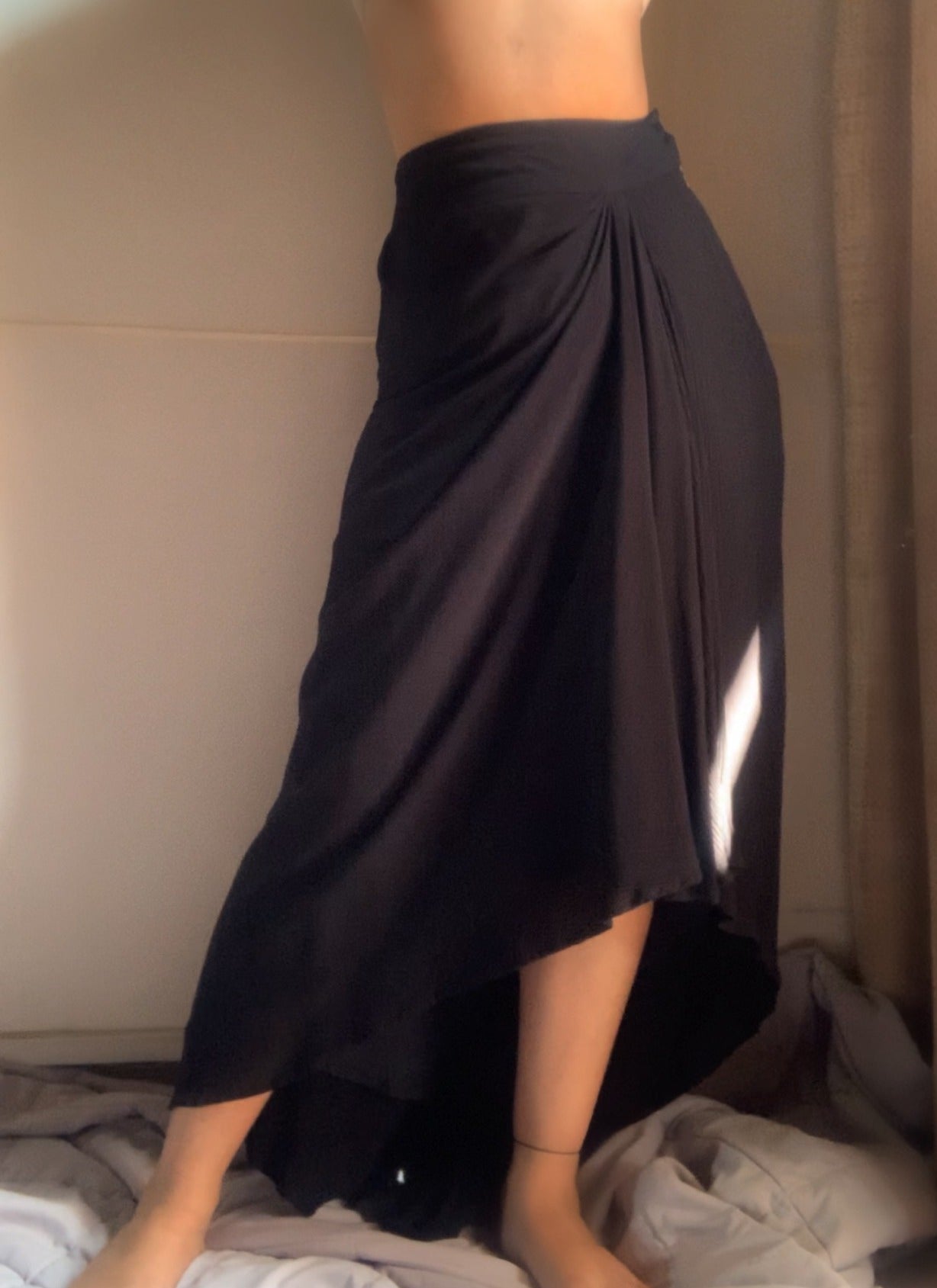 The Asymmetrical Draped Skirt