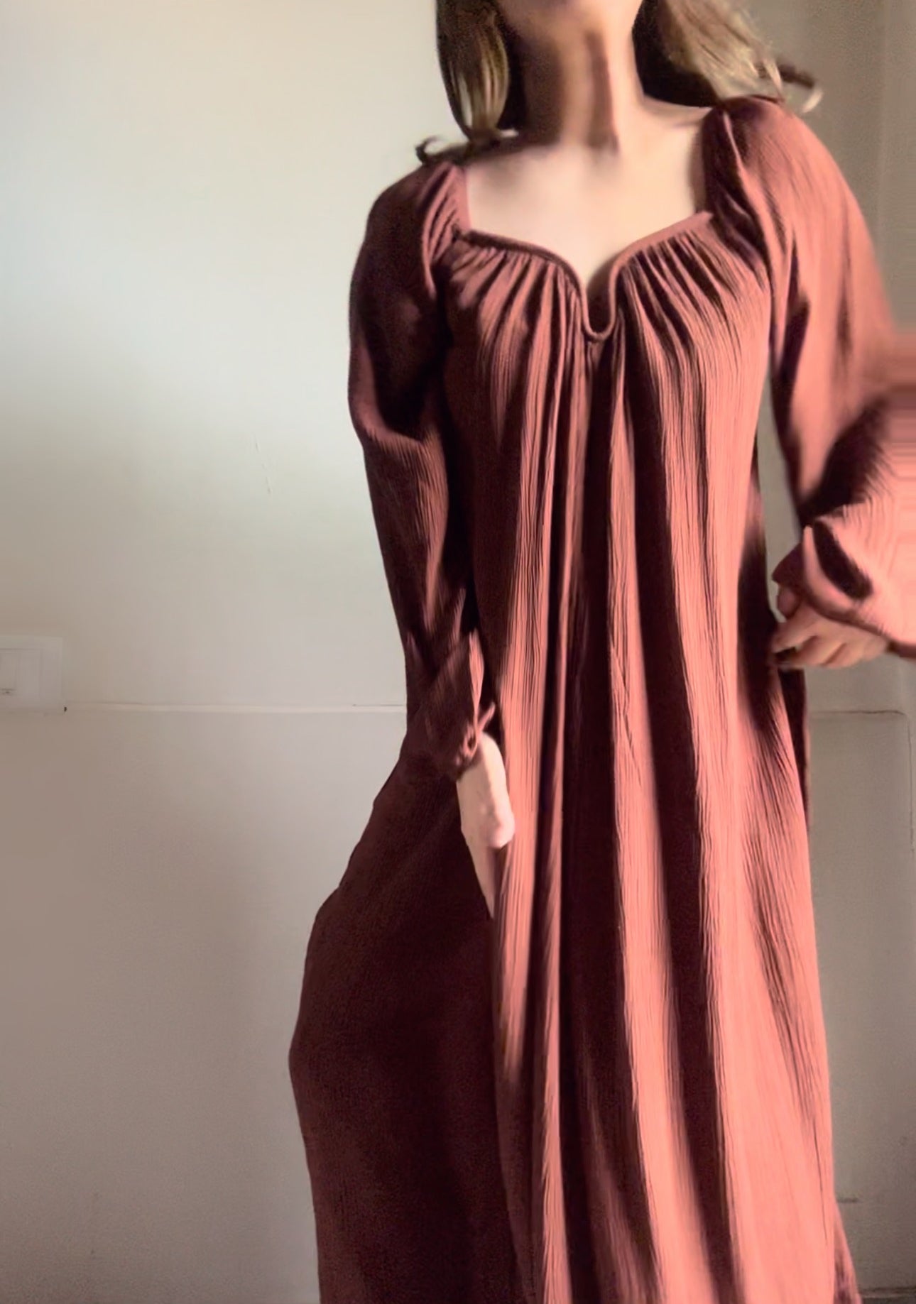 The Valentina Kurta Set : Coffee Brown