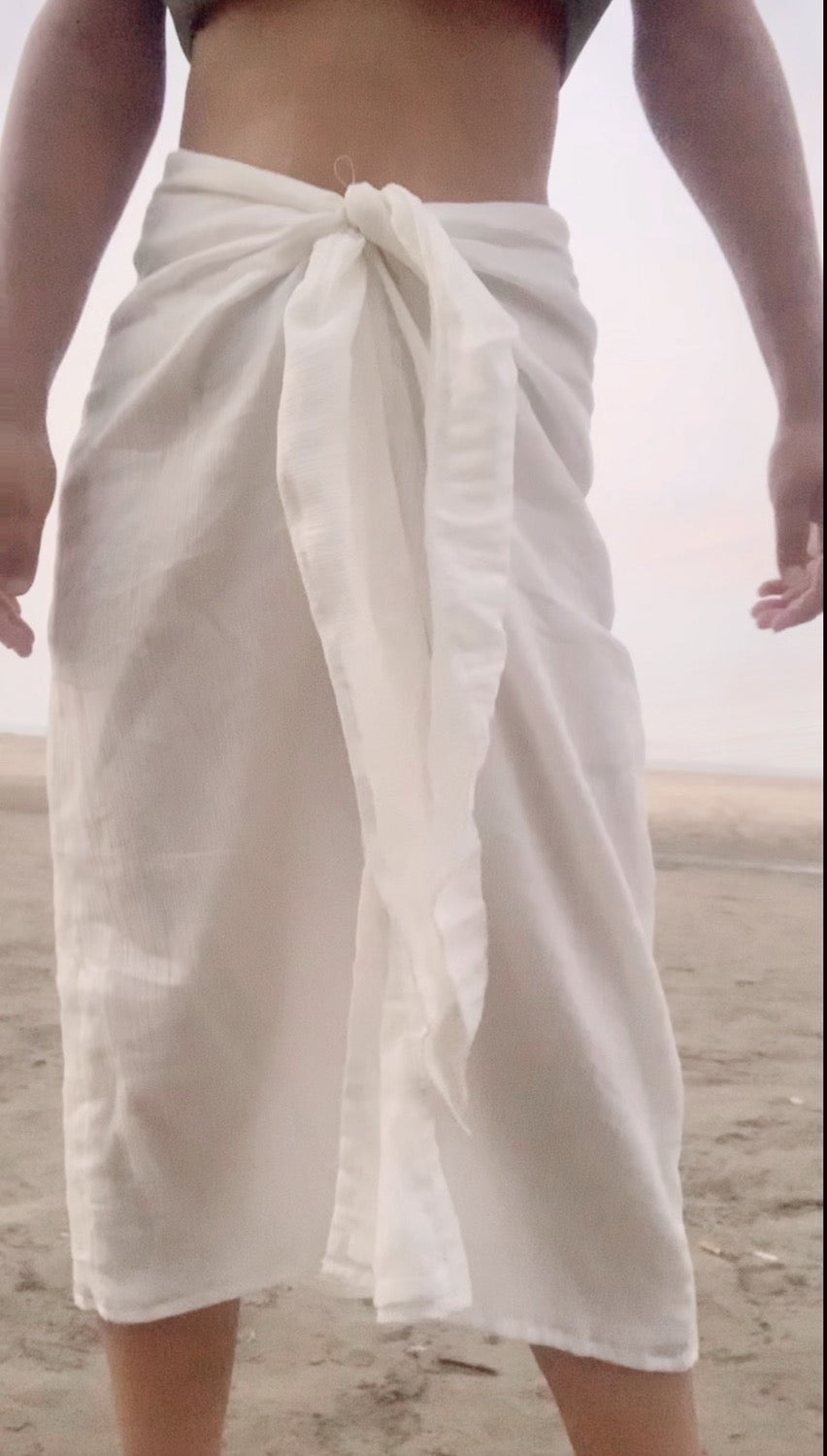 Oasis Sarong Skirt : White