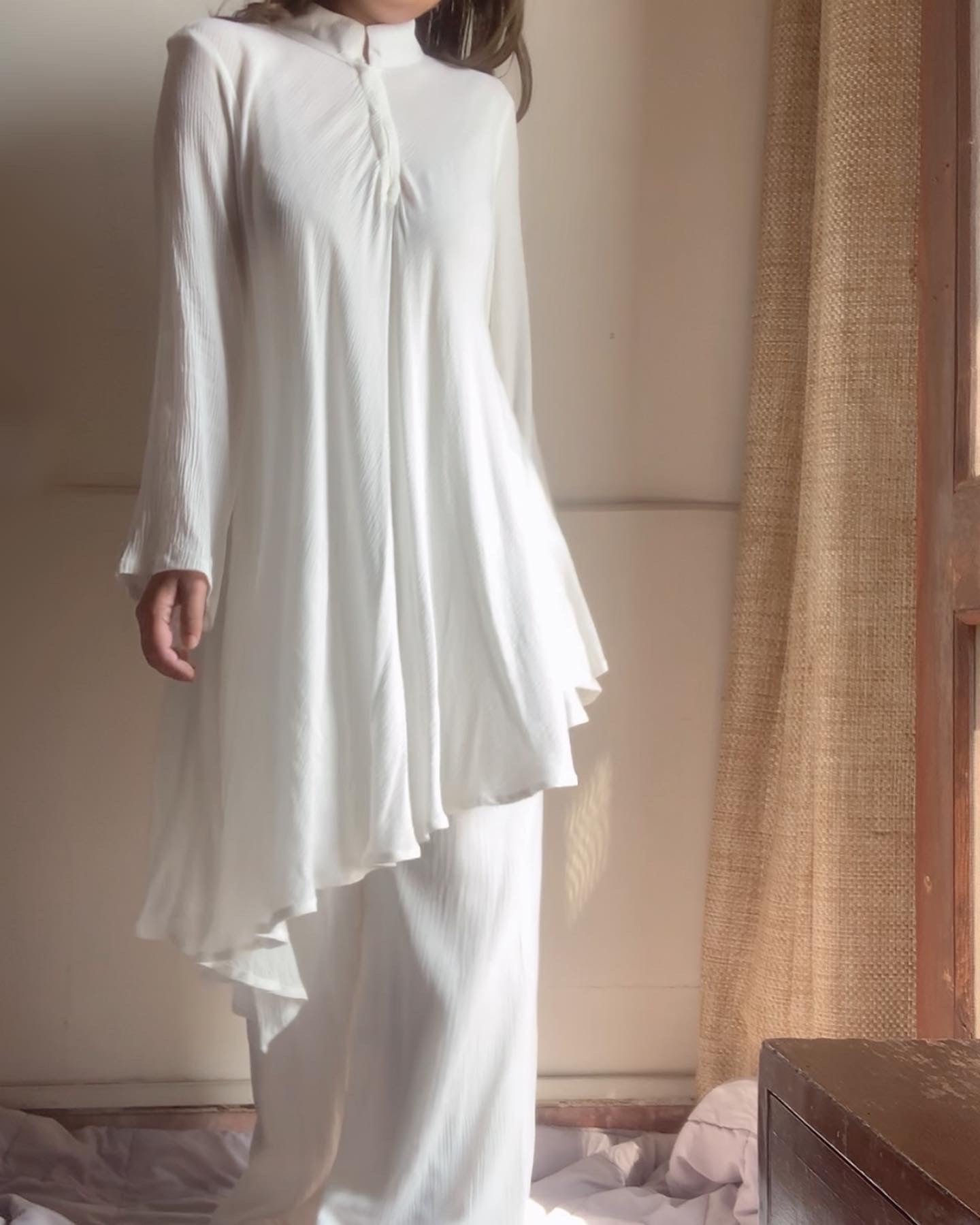 The Cora With Sleeves : White