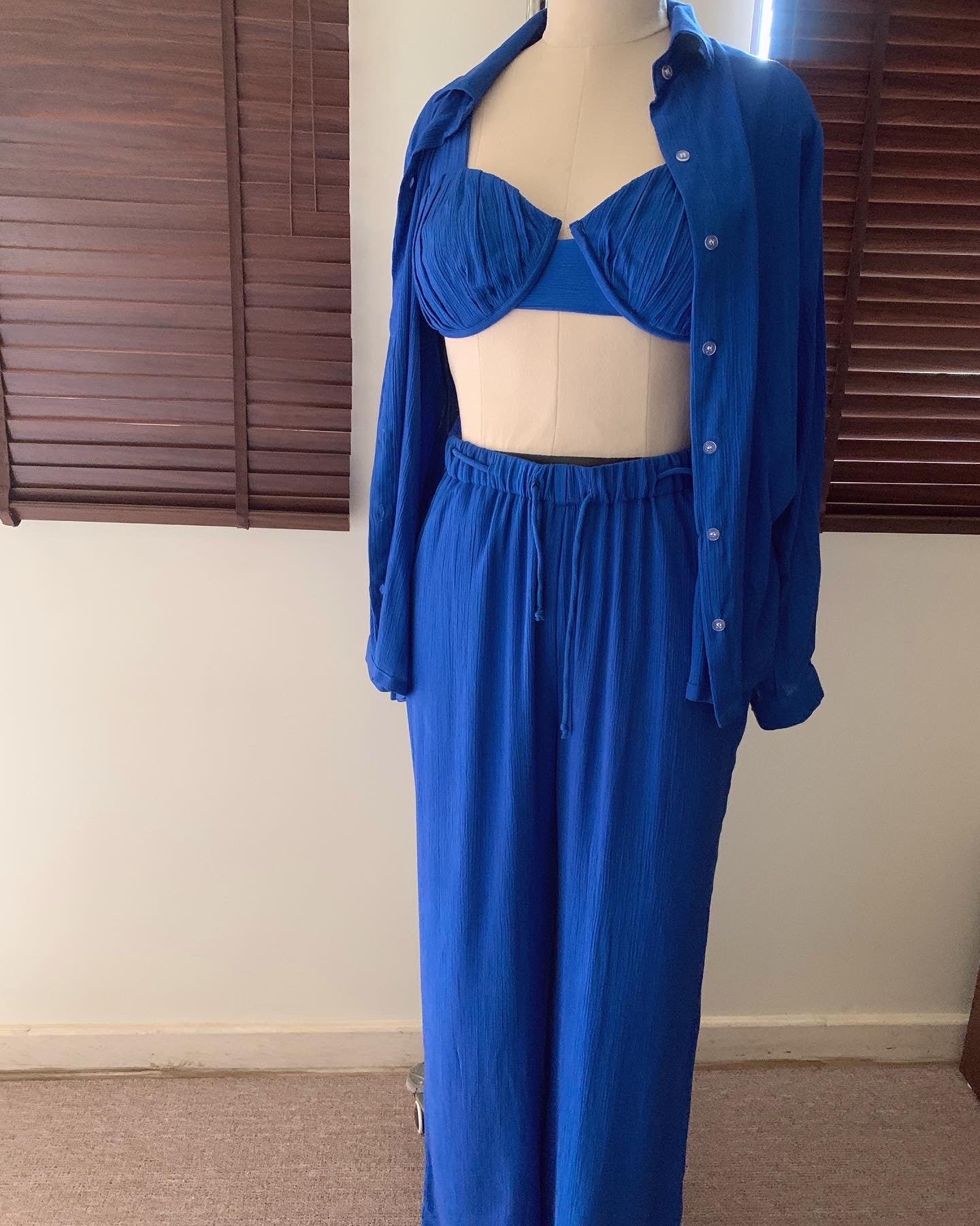 The Sand Set + The Shell Bralette : Royal Blue
