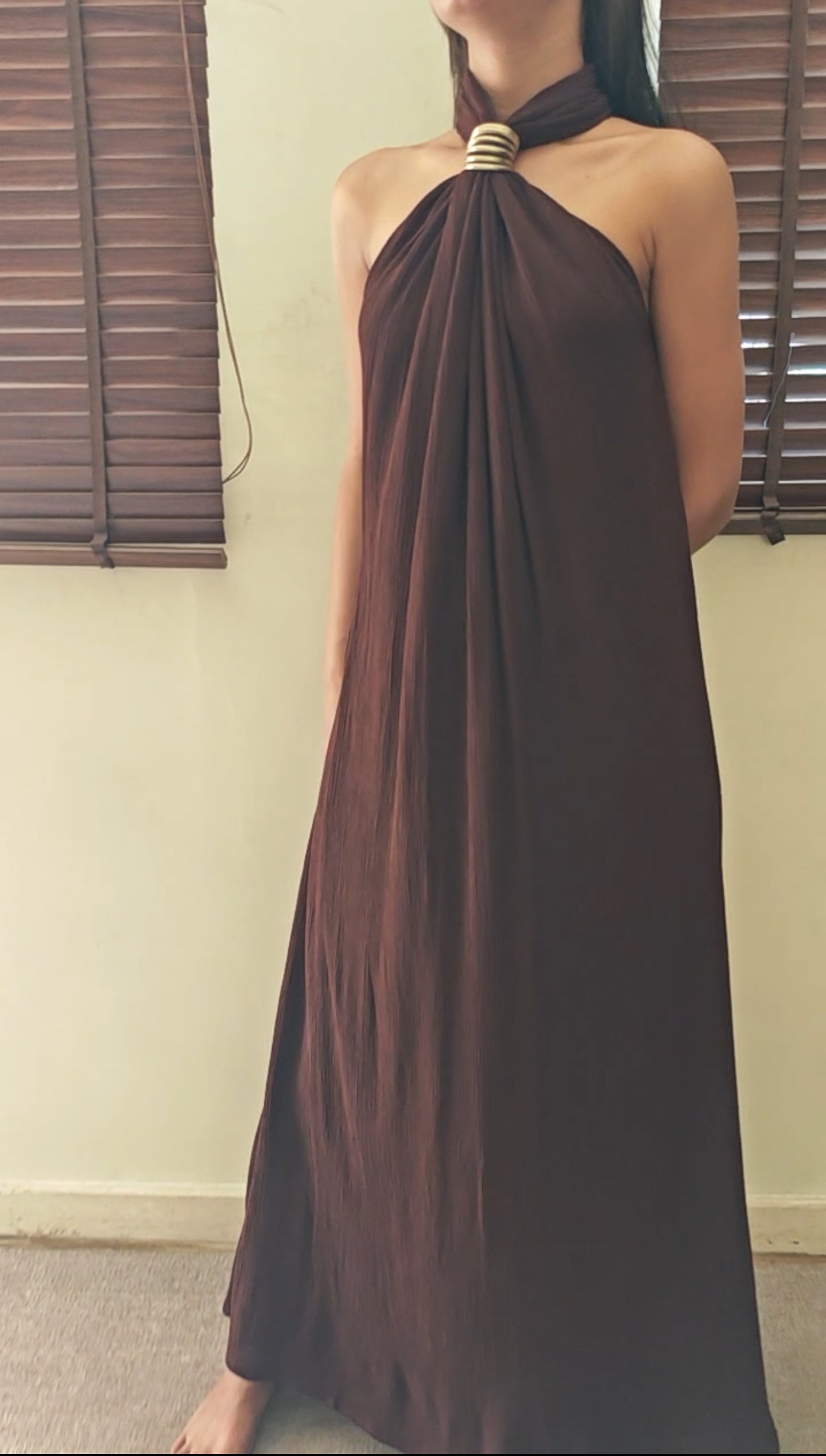 The Gloria Aurum Maxi : Chocolate Brown