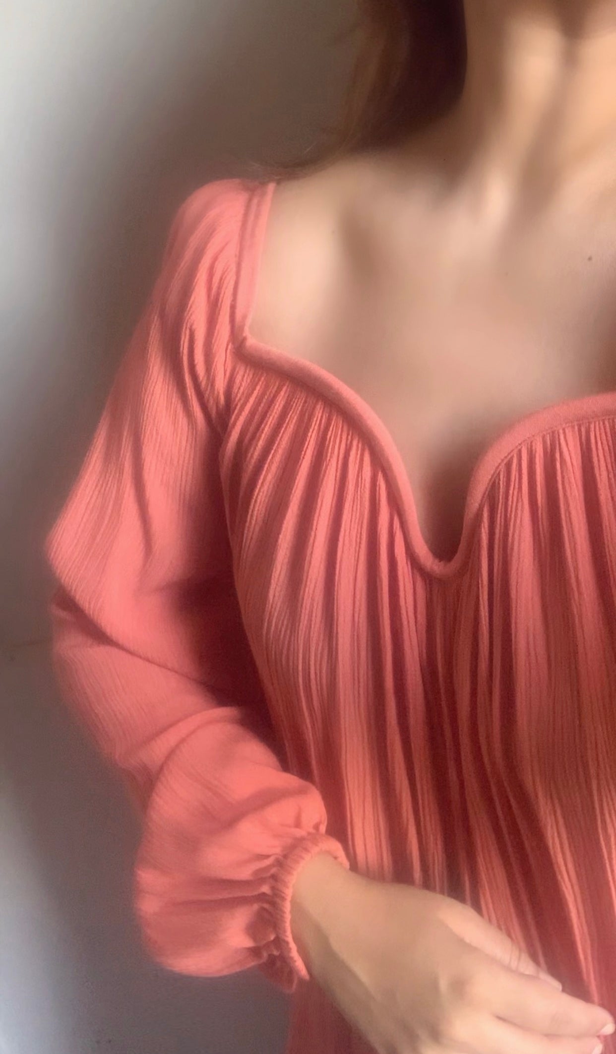 The Valentina Kurta Set : Salmon