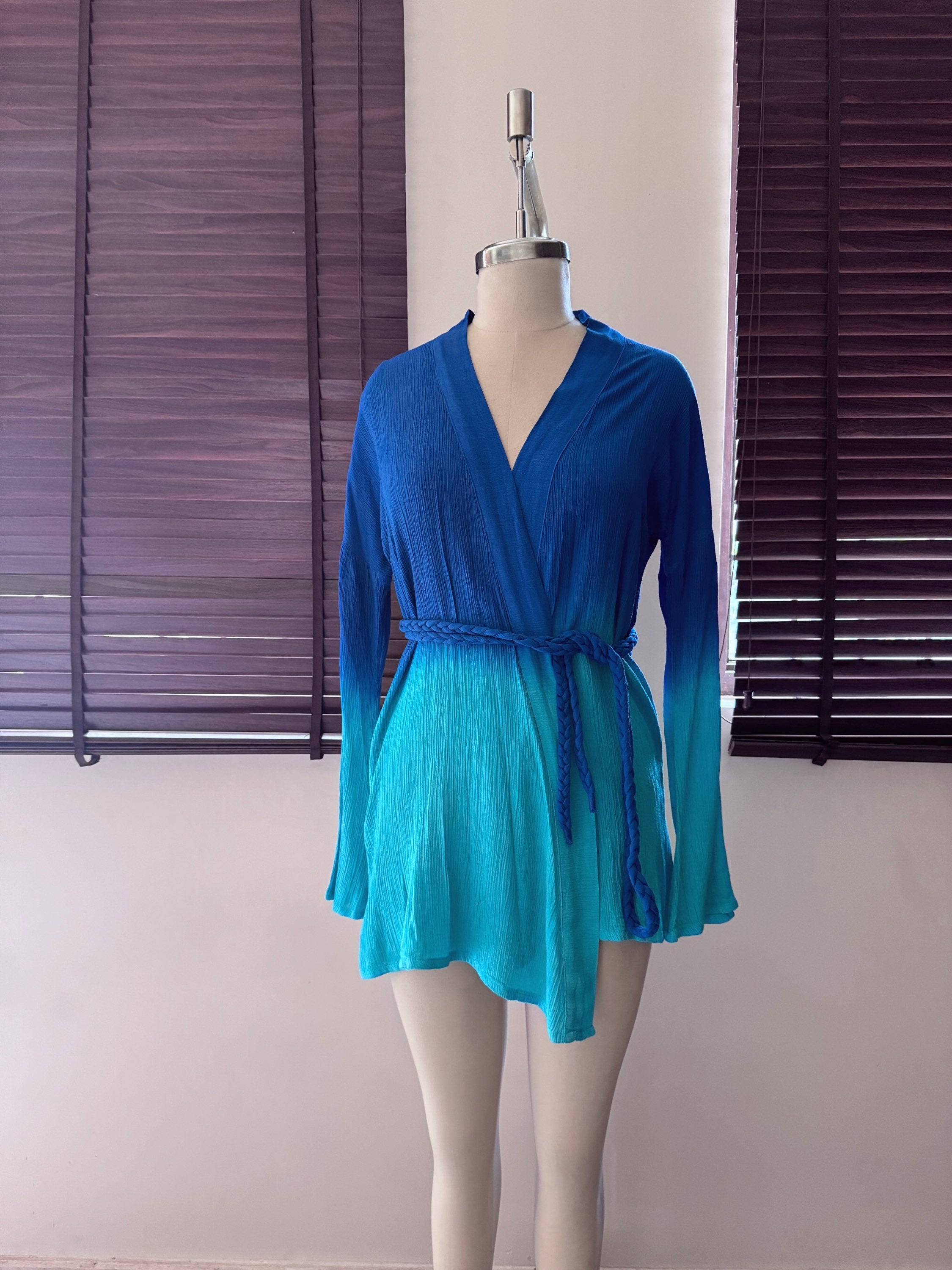Robe + Braided Belt : Azura Ombre